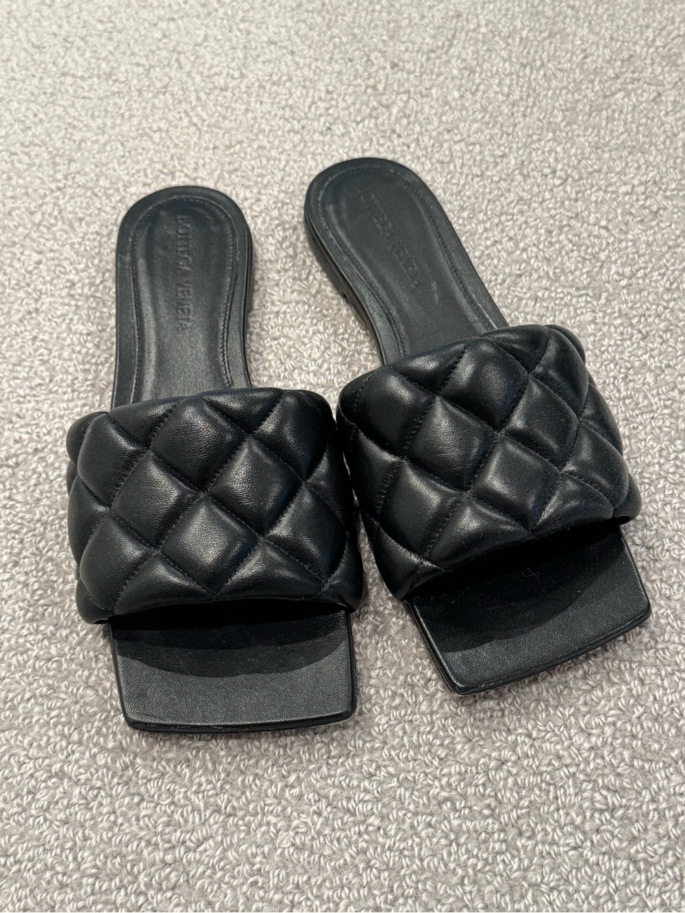 Bottega Veneta Black Slides